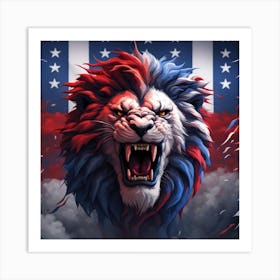 Roaring American Lion Art Print