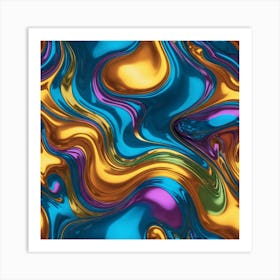 Metallic art Art Print