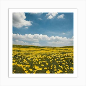 Yellow Dandelions 2 Art Print