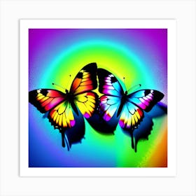 Rainbow Butterflies 6 Art Print