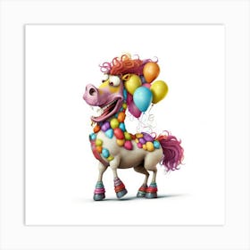 Birthday Pony Art Print