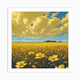 Yellow Field 8 Art Print