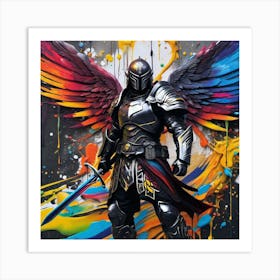 Knight With Wings 1 Art Print
