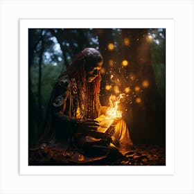 Witch In The Woods Art Print