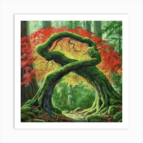 Mossy Tree Art Print