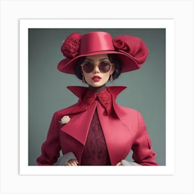 LADY IN RED 4 Art Print