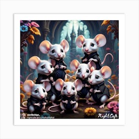 Family Of Mice Art Print