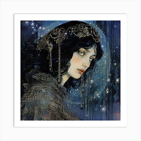 The Lady Of The Moon Art Print