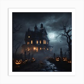 Haunted House 3 Art Print