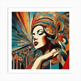 Lady In The Sky Art Print