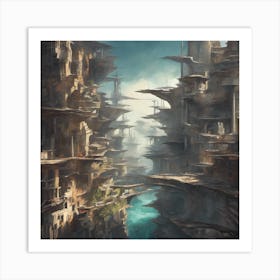 Futuristic City 1 Art Print