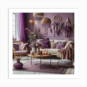Bohemian Living Room 2 Art Print