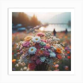 Flowers In A Field Art Print