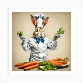 Chef Bunny 12 Art Print