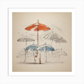 An Umbrellas Art Print