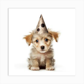 Puppy In Party Hat Art Print