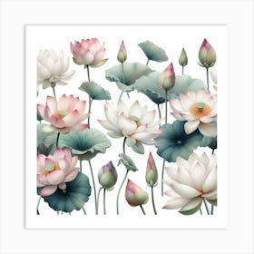 Lotuses 2 Art Print