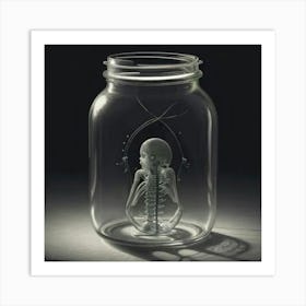 Skeleton In A Jar 1 Art Print