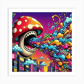 Mushroom City 5 Art Print