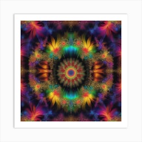 Psychedelic Flower Art Print