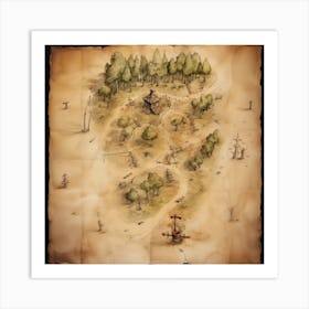 Dungeons And Dragons Map Art Print