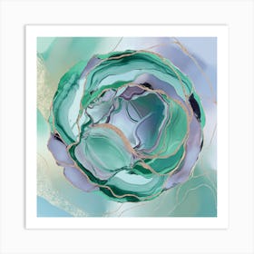 Agate Flower Art Print