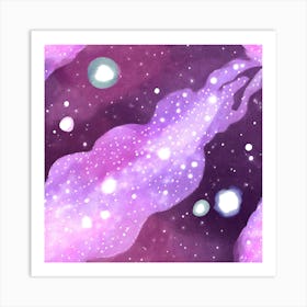 Galaxy purple 3 Art Print