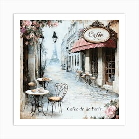 Cozy Parisian Café 1 Poster