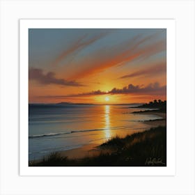 Default Brush Painting Of Sunrise 0 Art Print