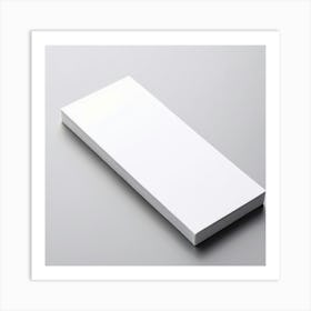 Mock Up Business Card Blank Plain Card Business White Minimalist Customizable Template (4) Art Print