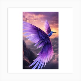 Purple Phoenix Art Print