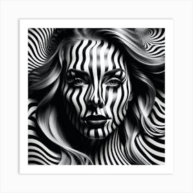 Black And White Zebra Print 1 Art Print