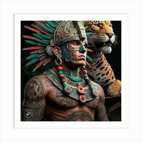 Aztec Warrior 1 Art Print