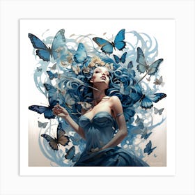 Blue Butterfly Art Print