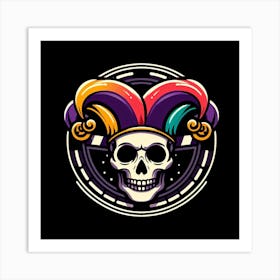 Skull Of A Jester Art Print