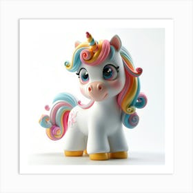 Unicorn Figurine 32 Art Print