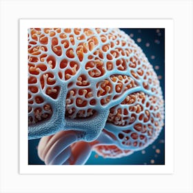 Brain With Blood Vessels 3 Art Print