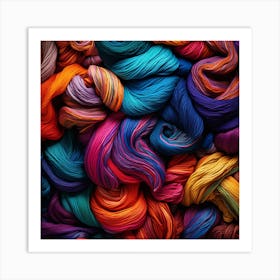 Colorful Yarn 6 Art Print