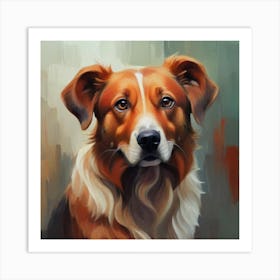 Portrait Of A Dog Art Print