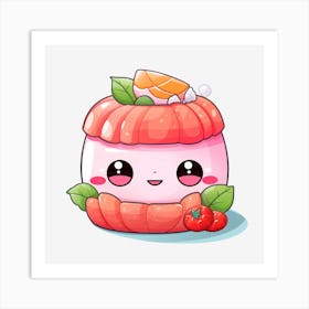 Kawaii Cake Art Print