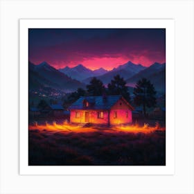 House In The Mountains 3 Art Print