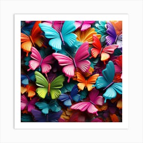 Colorful Butterflies 23 Art Print