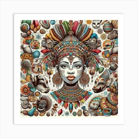 African Woman Wall Art 3 Art Print