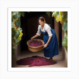 ITALIAN GRAPE PORTRAIT Art Print