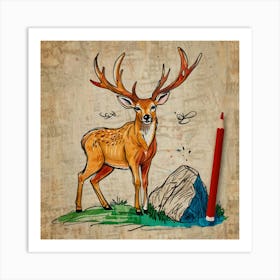 Deer! 46 Art Print