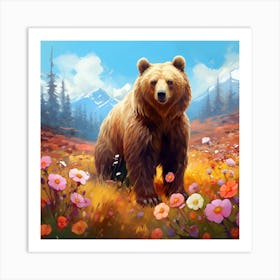 Bear In The Meadow 2 Art Print