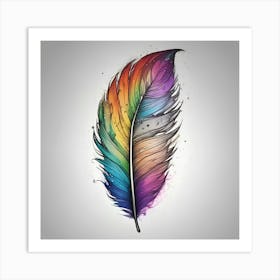 Feather Tattoo 1 Art Print