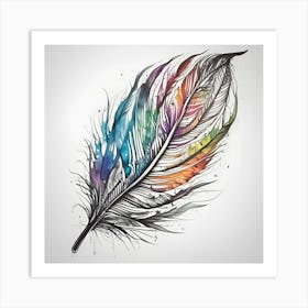 Feather Feather Feather 17 Art Print