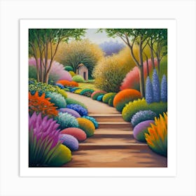 into the garden : Garden Path Art Print