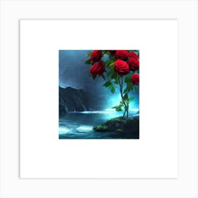 Roses In The Water 1 Art Print